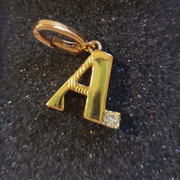 Swarovski & 24K Plated "A" Monogram Charm - Picture 3 of 4